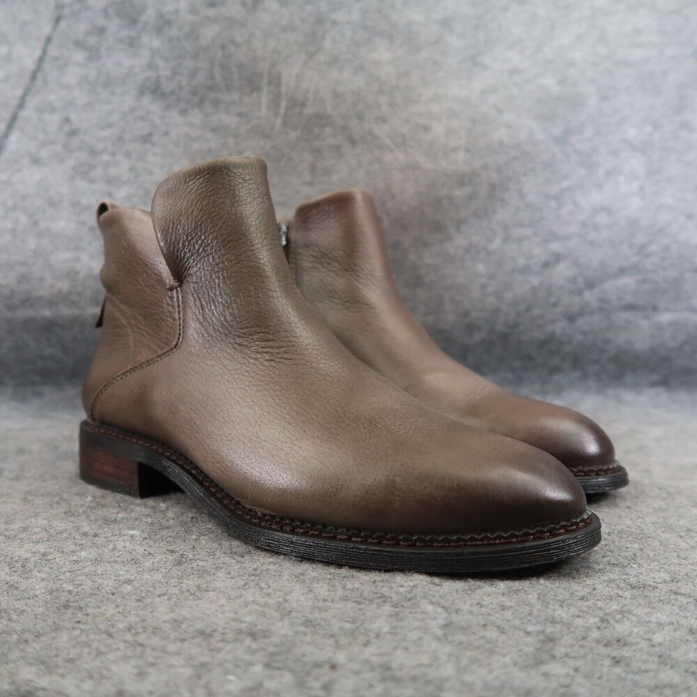 Franco Sarto Shoes Womens 6 Booties Classic Leather Hyla Ankle Boot Zip Cutout